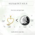wholesale 14K Gold Solid Heart Soccer Golf Pendant Necklace for Women Gifts for Mom-0-3