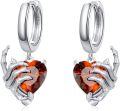 wholesale Sterling Silver Skeleton Hand Skull Hoop Earrings Halloween Gothic Jewelry Gifts-0-30