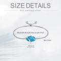 wholesale 925 Sterling Silver Abalone Shell Square Charm Adjustable Bolo Bracelet for Women-0-83