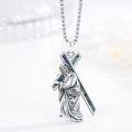 wholesale 925 Sterling Silver Abalone Shell Jesus Cross Pendant Necklace  for Men & Women Protection Jewelry-0-1