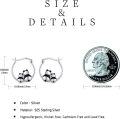 wholesale 925 Sterling Silver Panda Bear Animal Charm Huggie Hoop Earrings-0-5