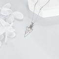 wholesale 925 Sterling Silver Norse Viking Triangle Arrowhead Pendant Necklace with Chain-0-3