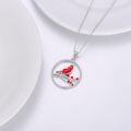 wholesale Mothers Day Gifts For Mom Cardinal Necklace For Women Sterling Silver Red Bird Cardinal Pendant Necklace Memorial Jewelry Gifts For Women Friends -0-3