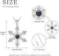 wholesale 925 Silver & Cubic Zirconia Snowflake Necklace - Elegant Protruding Stone Design - 100 I Love You Languages Projection - Hypoallergenic Gift for All Occasions-0-5