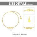 wholesale 14k Gold Triple Heart Charm Bracelet With Crystal Center For Women-0-2