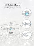 wholesale 925 Sterling Silver Heart Claddagh Bracelet with Moonstone and Trinity Knots for Women Girls-0-4