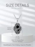 wholesale 925 Sterling Silver Black Crystal Pendant Necklaces Gothic s for Her-0-1