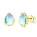 wholesale 925 Sterling Silver Blue Moonstone Teardrop Bridal Stud Cartilage Earring Gift for Women-0-0
