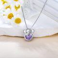 wholesale 925 Sterling Silver Birthstone Elephant Pendant Necklace for Women-0-1