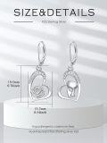 wholesale 925 Sterling Silver Heart-Shaped Rose & Skull Drop Earrings-0-1