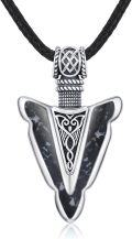 wholesale  Sterling Silver Rock Spearhead Pendant Necklace for Men Women -0-6