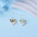 wholesale 925 Sterling Silver Heart-Shaped Cactus & Sun Drop Earrings - Hypoallergenic Gift for Her-0-2