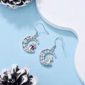 wholesale 925 Sterling Silver Snowman Crescent Moon Snowflake Christmas Drop Earrings-0-2