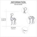 wholesale 925 Sterling Silver Greyhound Dog Pendant Necklace for Women Girls  43cm Chain Length-0-4