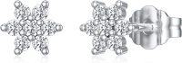 wholesale 925 Sterling Silver Natural Diamond Cluster Flower Stud Earrings for Women-Style 6-flower