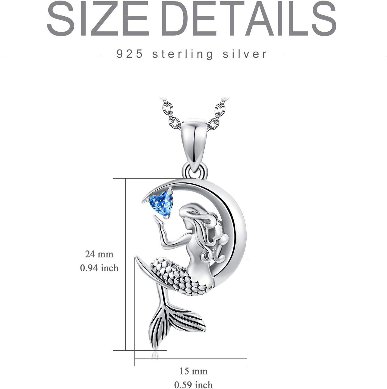 Sterling Silver Rose Pendant Necklace Jewelry Gift for Women Girls-0-5