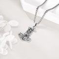 wholesale 925 Sterling Silver Viking Thor Hammer Necklace – Hypoallergenic, Nickel-Free – Norse Guidance & Protection Jewelry for Men Women – Ideal Gift for Birthdays, Christmas-0-2