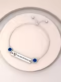 TOUPOP 925 Silver Stone Bracelet For Women Inspiration Gift 7+2 Inch-0-4