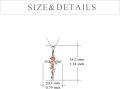 wholesale 925 Sterling Silver Rose Cross Pendant Necklace for Women-0-4