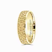 TOUPOP 14K Gold Pentagon Men's Engagement Band Ring Engraved Name Gift-undefined
