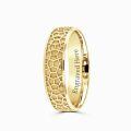 TOUPOP 14K Gold Pentagon Men's Engagement Band Ring Engraved Name Gift-0-0