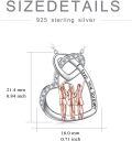 wholesale 925 Sterling Silver Infinity Heart Three Sisters Friendship Pendant Necklace for Women Girls Gifts-0-4