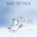 TOUPOP Sterling Silver Ring with Stone Jewelry Christmas Gifts for Women-0-5