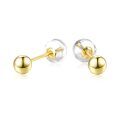 wholesale 18k Yellow Gold Polished Round Ball Stud Earrings For Women-0-0