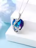 TOUPOP Sterling Silver Crystal Butterfly Pendant Necklace Gift for Women-0-1
