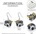 wholesale 925 Sterling Silver Skull Cat Halloween Dangle Drop Earrings for Women Girls Gothic Punk Style Gift Idea-0-3