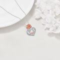 wholesale 925 Sterling Silver Rose Heart Pendant I Love You Mom Necklace Fashion  for Mother's Day-0-4