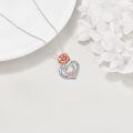 wholesale 925 Sterling Silver Rose Heart Pendant I Love You Mom Necklace Fashion  for Mother's Day-0-4