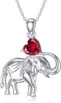 wholesale  Silver Gemstone Elephant Pendant Necklace for Women ( chars)-0-0