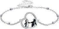 wholesale 925 Sterling Silver Heart-Shaped Penguins Charm Bracelet - Gifts for Women-Penguin-A