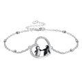 wholesale 925 Sterling Silver Heart-Shaped Penguins Charm Bracelet - Gifts for Women-0-0