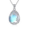 wholesale 925 Sterling Silver Filigree Teardrop Pendant Necklace for Women-0-15