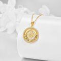 wholesale 14K Gold Compass Pendant Necklace with Cubic Zirconia - Graduation Gifts for Her-0-2
