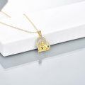 TOUPOP 14K Gold & Stone Mom Necklace, Heart Family Jewelry Gift for Women-0-4