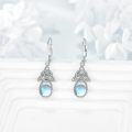 wholesale 925 Sterling Silver Celtic Knot Moonstone Leverback Drop Earrings-0-4