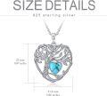 wholesale TOUPOP Tree Of Life Necklace Sterling Silver Turquoise December Birthstone Pendant Necklace Irish Celtic Heart Tree Jewelry Birthday Christmas Gifts For Women Wife Girlfriend -0-5
