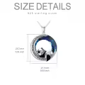 TOUPOP Sterling Silver Crystal Origami Panda Necklace Christmas Birthday Gifts-0-5