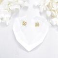 wholesale 14K Gold Snowflake Cubic Zirconia Stud Earrings for Women - Fashionable s-0-4
