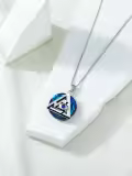 TOUPOP Sterling Silver Crystal Evil Eye Protection Amulet Pendant Necklace-0-3