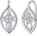 wholesale 925 Sterling Silver Celtic Knot Leverback Dangle Drop Earrings-0-0