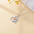 TOUPOP Sterling Silver Heart Pendant Necklace For Mother-0-4