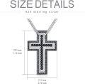 wholesale 925 Sterling Silver CZ Cross Pendant Necklaces - Always Be With You for Family & Friends-0-4
