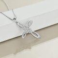 wholesale 925 Sterling Silver Celtic Knot Cross Pendant  - Irish Religious Infinite Love Jewelry for Women Girls Gift Boxed 48 Chain Included-0-3
