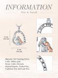 wholesale 925 Sterling Silver Girl Hugging Dog Pendant Necklaces with I love you and Paw Prints Gifts for Women Pet Lovers-0-11