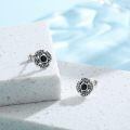 wholesale 925 Sterling Silver 925 Black Crystal Celtic Knot Cross Stud Earrings for Women and Men - Irish-0-4