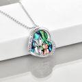 wholesale 925 Sterling Silver Abalone Shell Fox Origami Locket Necklace for Women Wife Mom Gift-0-2